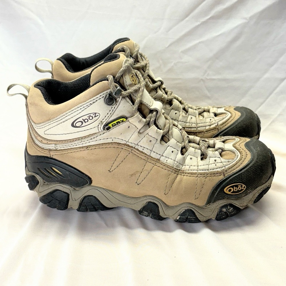 Oboz Yellowstone Mid B-Dry Waterproof Hiking Boots Nubuck Leather Women Size 7
